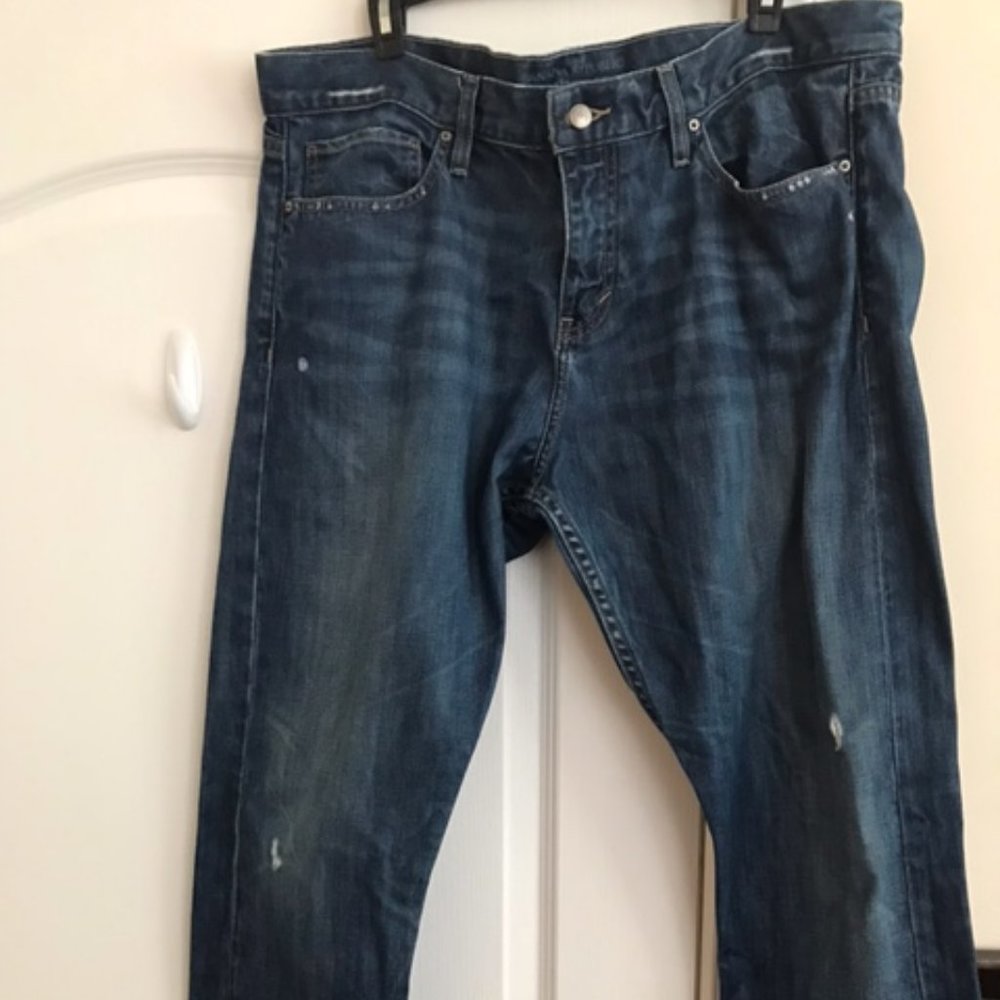 Banana Republic 16 Boyfriend distressed jeans.